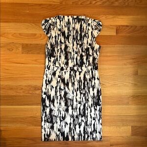 French Connection Black and White Sheath Mini Dress